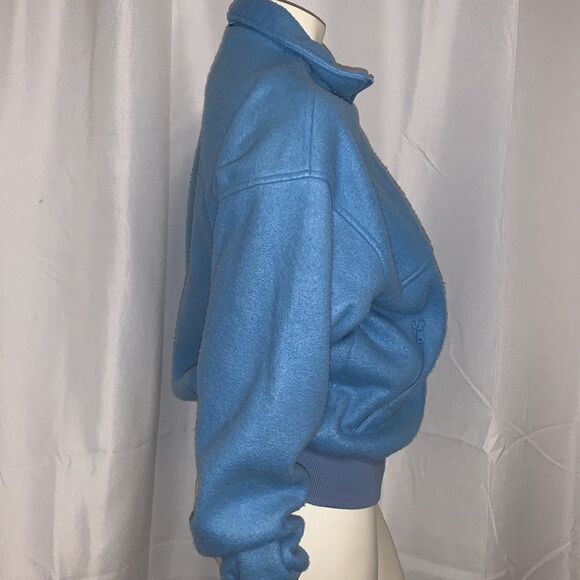 VGT 80’s pastel blue fleece zip up sweater. Large - Picture 5 of 9
